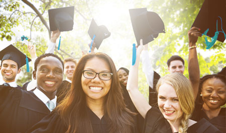 Group of Graduates Celebrating